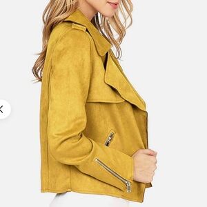 Philosophy Yellow Faux Suede Women's Jacket